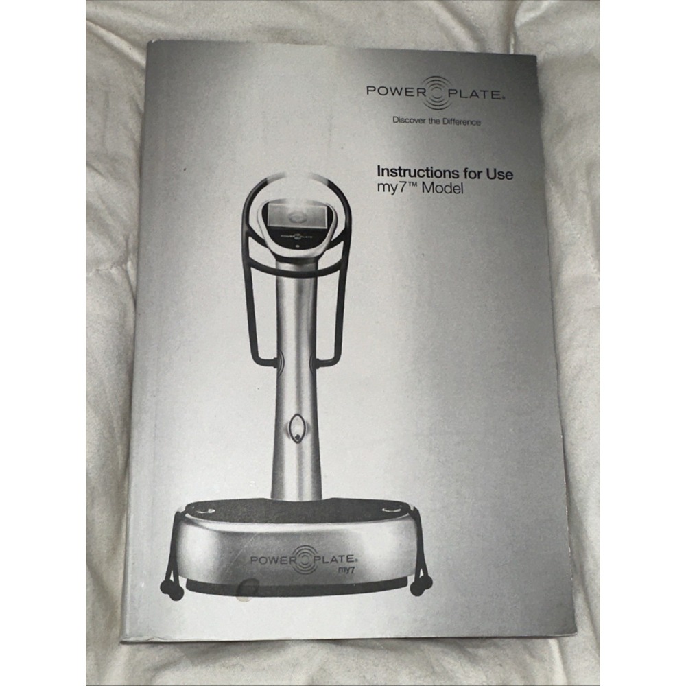 Power Plate My7 Model Exercise Machine Instructions For use Manual Only My 7